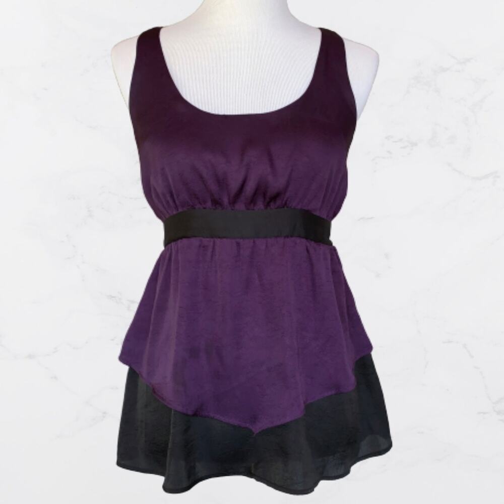 Lucca Couture Zip Racerback Layered Top